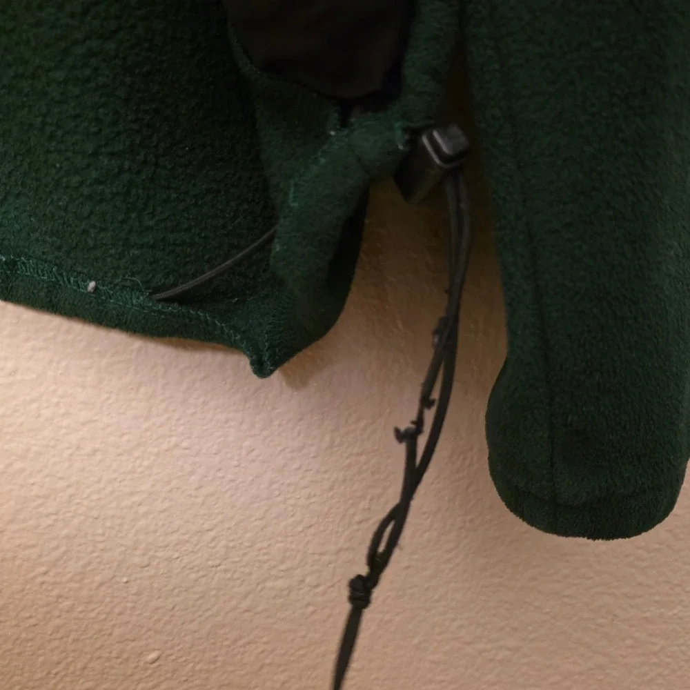 Vintage J Crew Oarsman Collection Fleece Quarter Zip Pullover Green Mens Medium